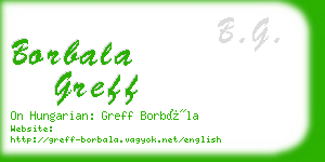 borbala greff business card